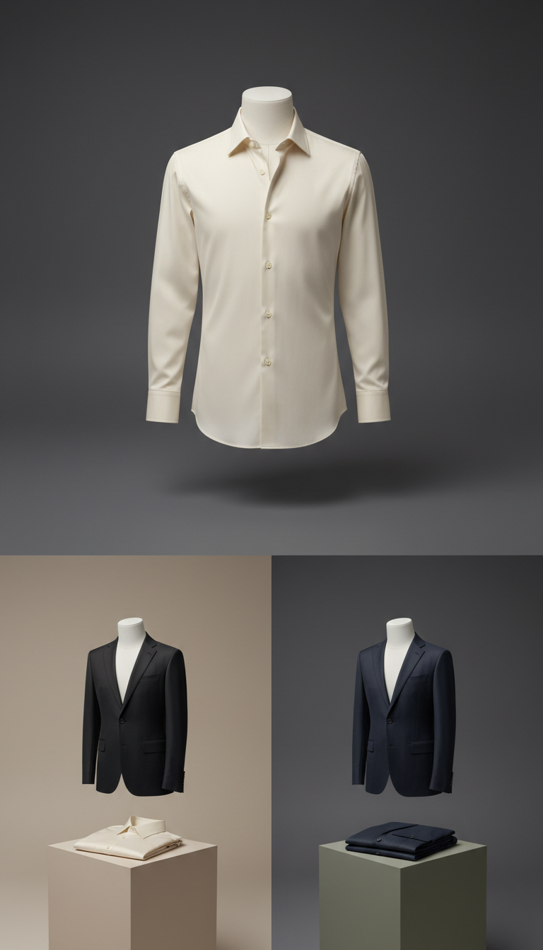 Ivory Mist Premium Cotton Shirt